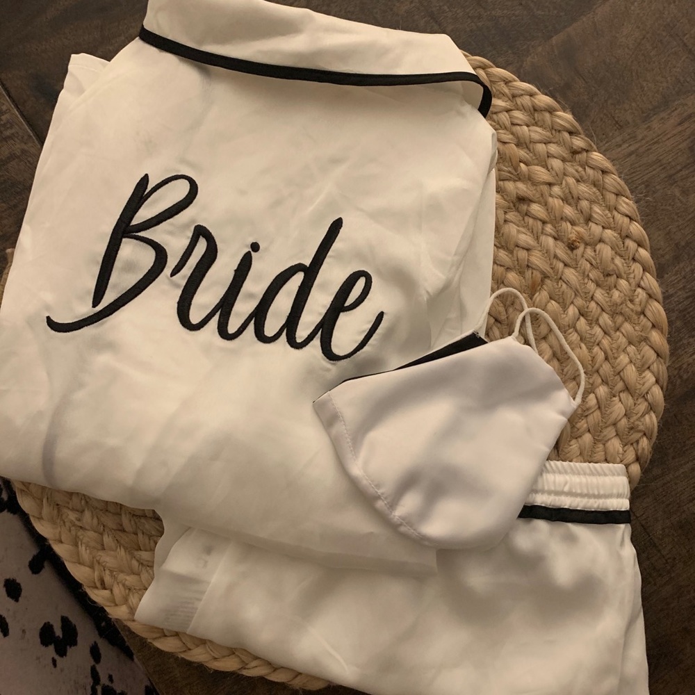 David’s Bridal - Bride White PJ Set + Face Mask